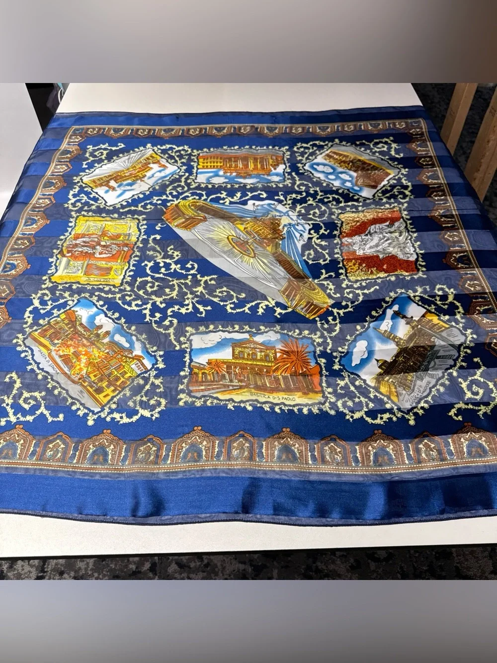 Vintage‎ Souvenir Square Scarf 38